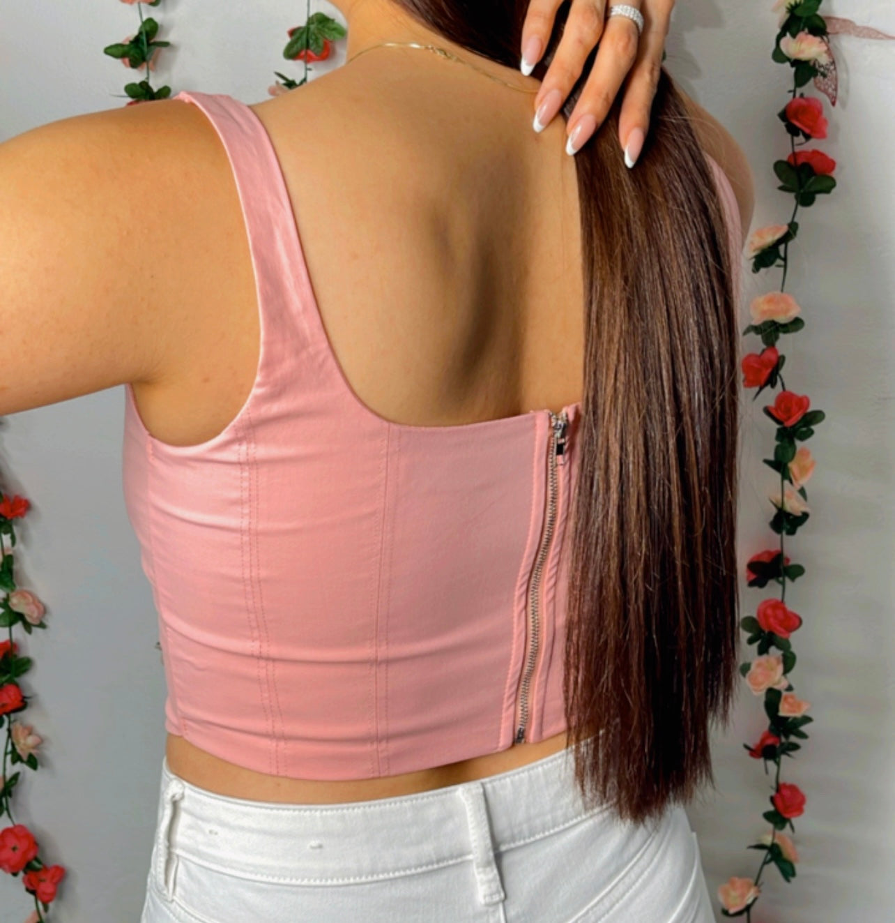 Sake Corset Top- Pink